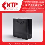 Túi giấy Kraft đen thời thượng hợp, sang trọng