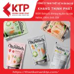 Các bao bì trái cây sấy với màu sắc bắt mắt