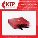 Chất liệu in hộp giấy màu đỏ bằng giấy cao cấp