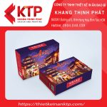 Hình ảnh trên hộp quà tết mang đậm không khí tết xưa
