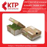 Hộp bìa cứng phối màu xanh nổi bật