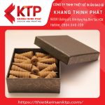 Hộp dạng hình vuông màu nâu đất