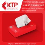 Hộp đựng khăn giấy phối màu đỏ