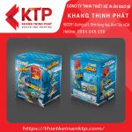 Hộp giấy đựng đồ chơi trẻ em màu xanh