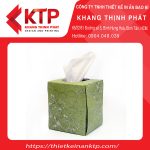 Hộp khăn giấy hình vuông màu xanh đẹp mắt