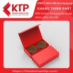 Hộp nắp nam châm màu đỏ nổi bật