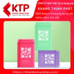 Hộp thiếc đựng trà màu sắc gần gũi, nhẹ nhàng
