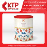 Hộp thiếc hoa văn theo phong cách Á Đông