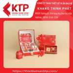 Mẫu hộp quà tết cao cấp nắp cài