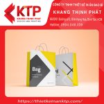 Mẫu túi giấy có thiết kế ấn tượng với gam vàng nổi bật