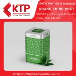 Màu xanh hài hòa bắt mắt của hộp thiếc đựng trà