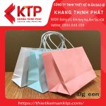 Túi giấy kraft trắng được nhuộm màu
