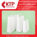 Túi giấy Kraft trắng thân thiện với môi trường